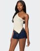 EDIKTED Codi Backless Asymmetric Knit Top image number 4
