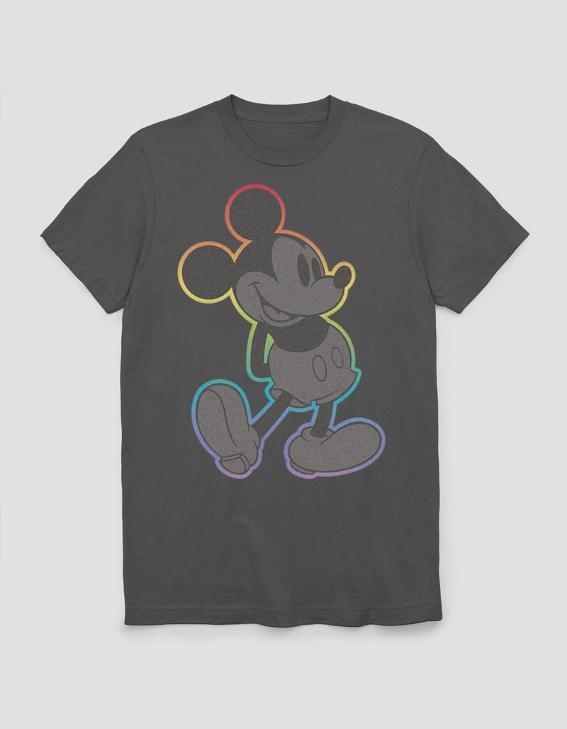 DISNEY Mickey Rainbow Outline Unisex Tee image number 0