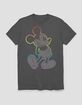 DISNEY Mickey Rainbow Outline Unisex Tee image number 1