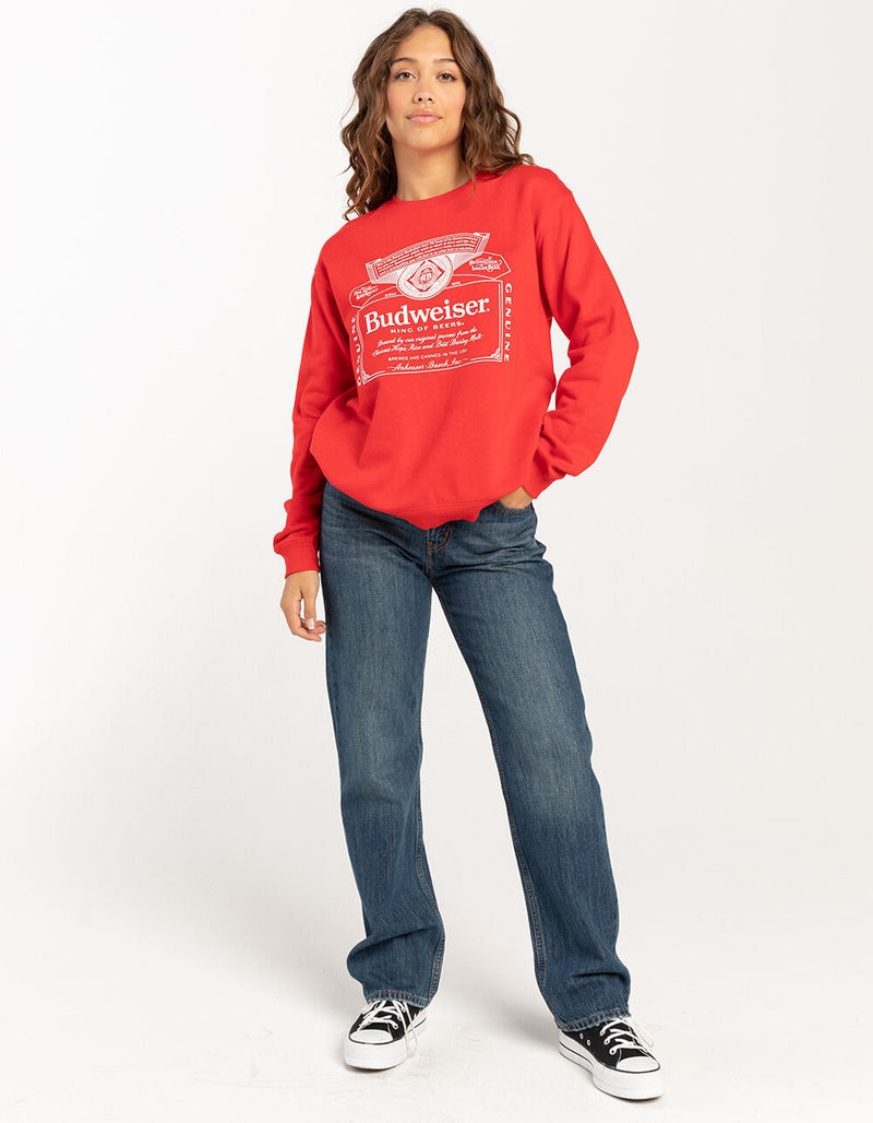 BREW CITY Budweiser Womens Crewneck Sweatshirt image number 4