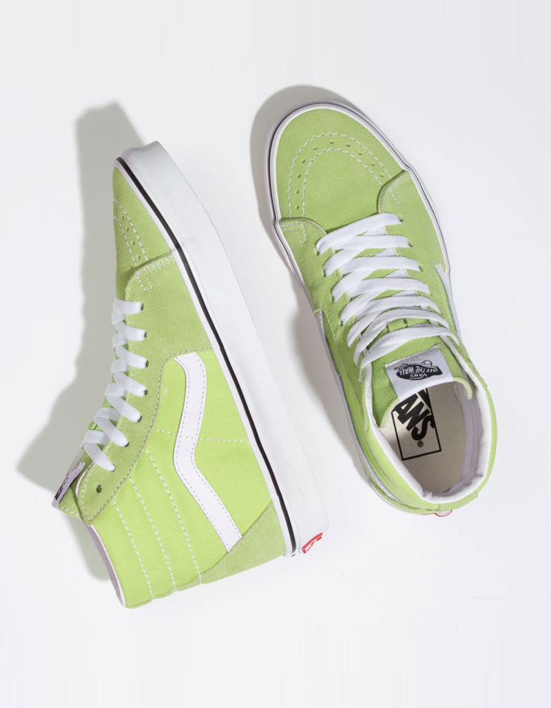 VANS Sk8-Hi Sharp Green & True White Womens Shoes image number 2
