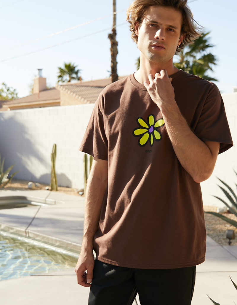 OBEY Fuzz Flower Mens Tee image number 0