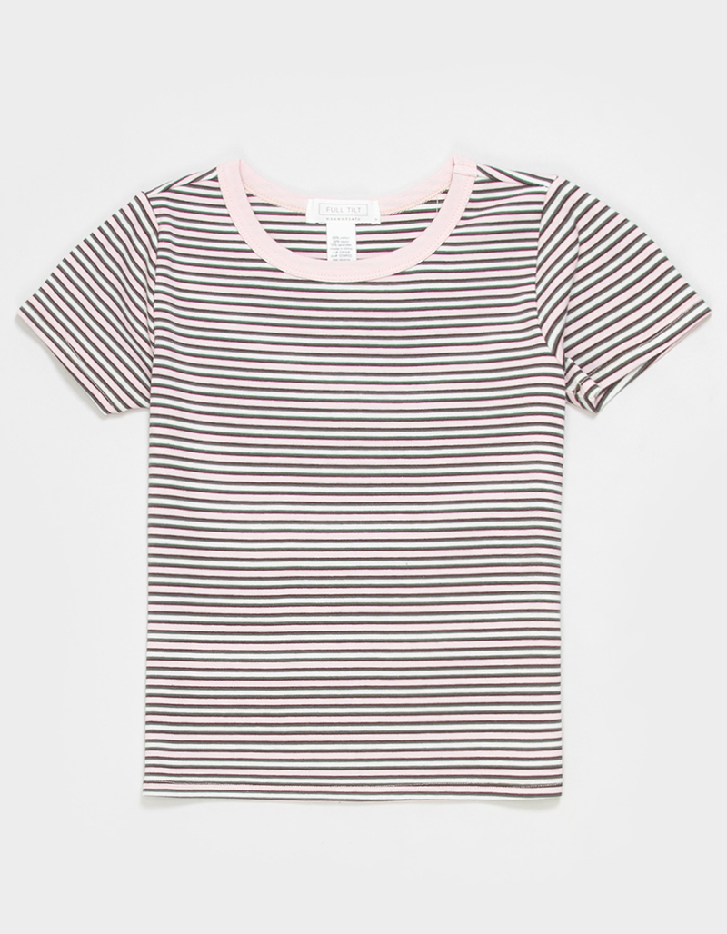 FULL TILT Essentials Girls Stripe Ringer Tee image number 0