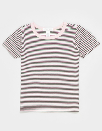 FULL TILT Essentials Girls Stripe Ringer Tee Primary Image