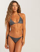 DAMSEL Ring Tie Side Cheeky Lurex Bikini Bottoms image number 2