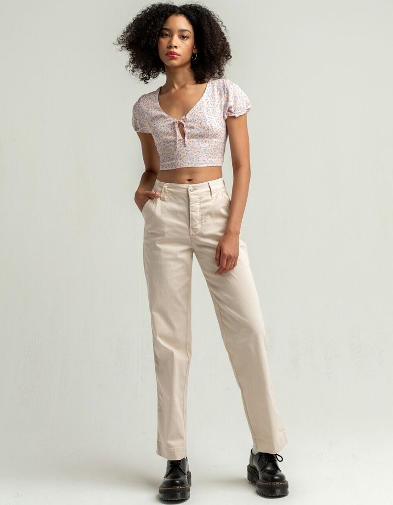 SKY AND SPARROW Emma Open Lace Back Womens Pink Top image number 3