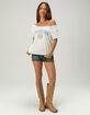 RSQ Womens Argentina Off The Shoulder Tee image number 2