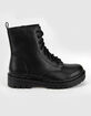 SODA Lug Sole Womens Black Combat Boots image number 2