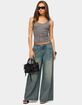 EDIKTED Adjustable Button Low Rise Baggy Jeans image number 5