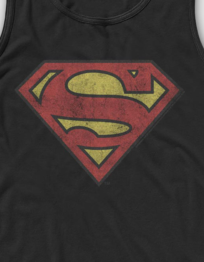SUPERMAN Distressed Vintage Shield Unisex Tank Top image number 1