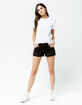 RSQ Malibu Cuff Washed Black Womens Denim Shorts image number 4