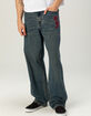 RSQ Mens Embroidered Dragon Baggy Jeans image number 2