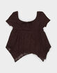 RSQ Girls Texture Babydoll Top image number 2