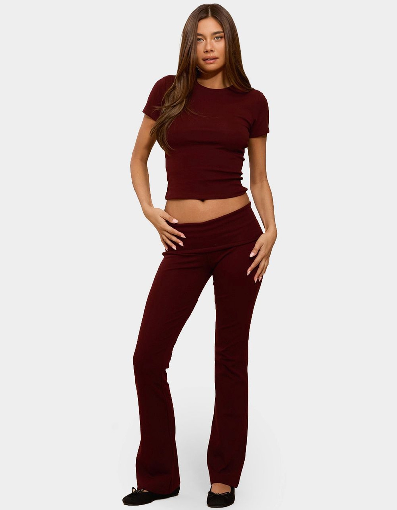 EDIKTED Ivanne Foldover Flared Pants image number 3