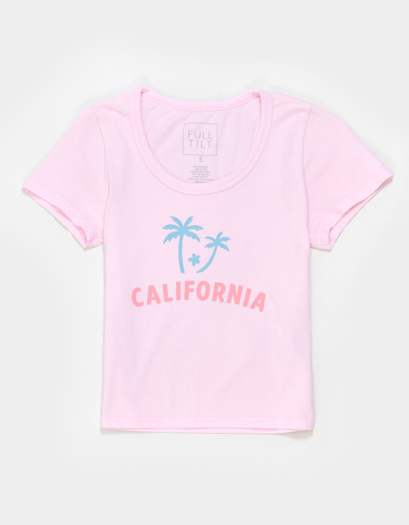 FULL TILT Cali Palm Girls Baby Tee image number 0