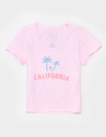 FULL TILT Cali Palm Girls Baby Tee Primary Image