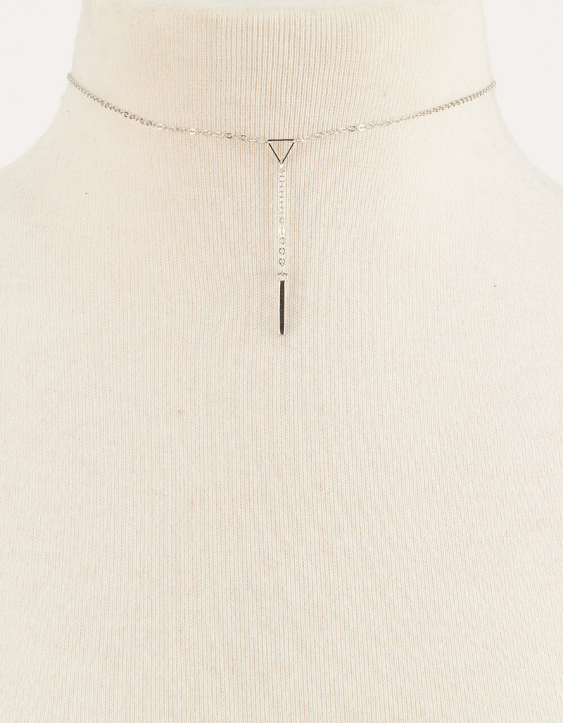 FULL TILT 5 Pack Bar Triangle Silver Chokers image number 5