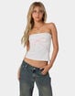 EDIKTED Lace Bow Built In Bra Tube Top image number 1