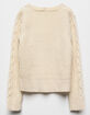 WHITE FAWN Cable Knit Girls Cardigan image number 2