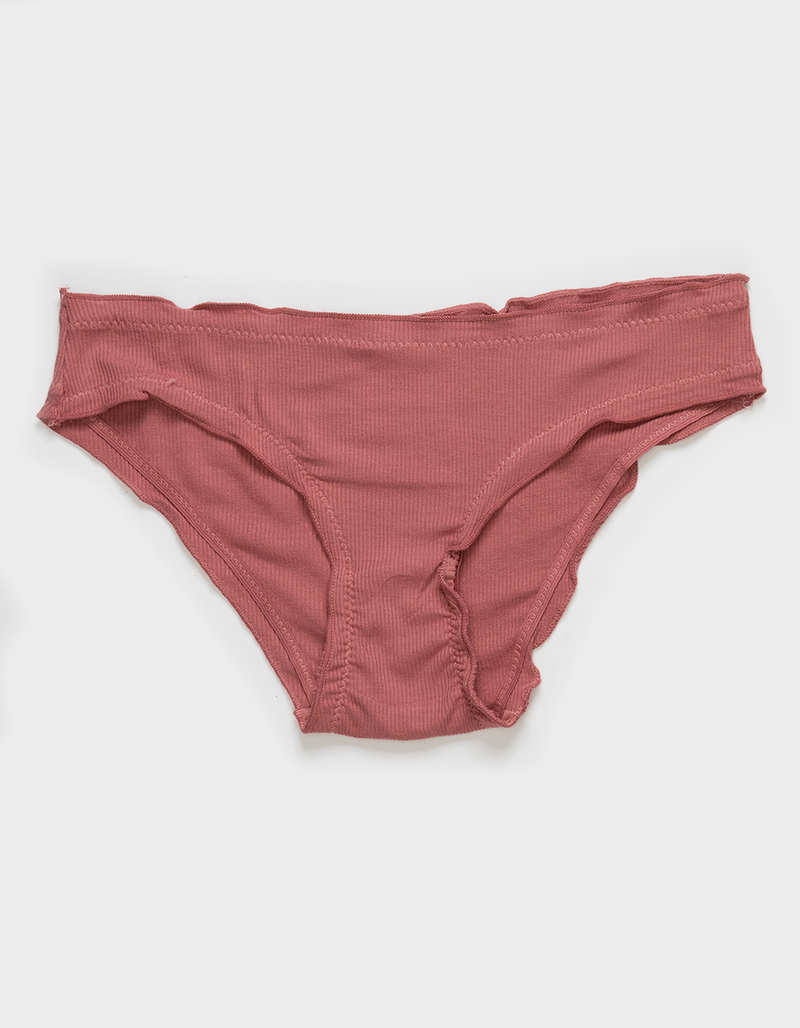 FULL TILT Rib Lettuce Edge Bikini Panties image number 0