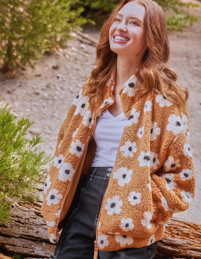 RSQ Print Womens Sherpa Jacket image number 0