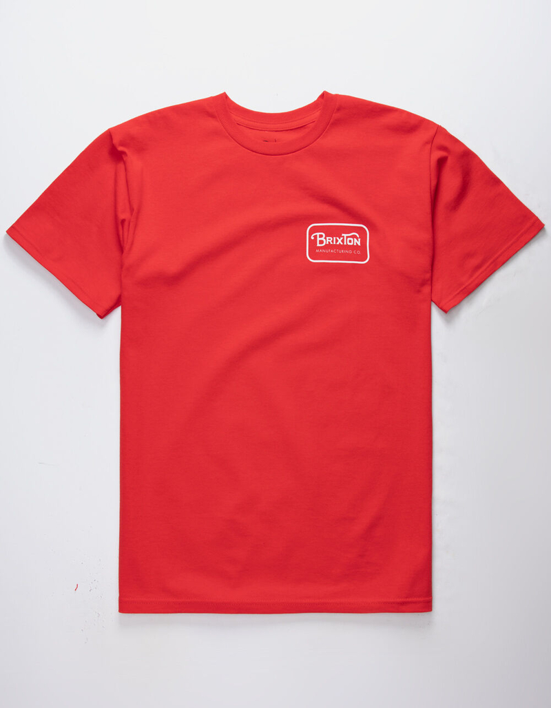 BRIXTON Grade Red Mens T-Shirt image number 1