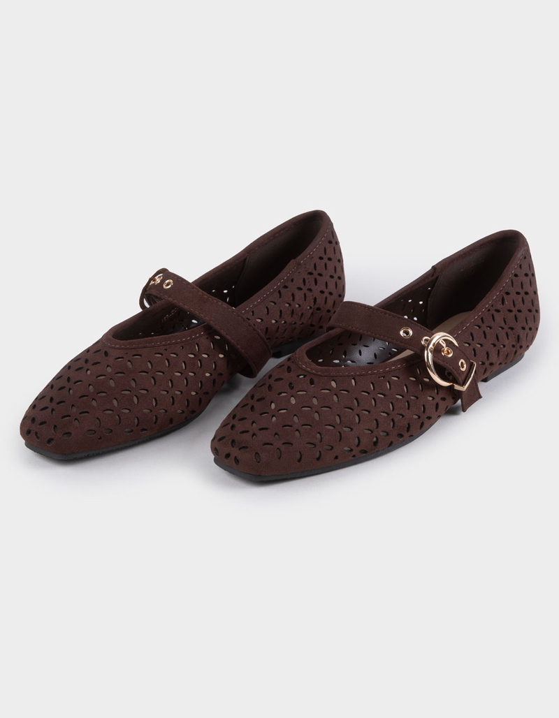 TOP MODA Linda Womens Perforated Mary Jane Shoes image number 1
