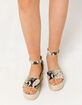 BAMBOO Scallop Espadrille Snake Womens Platform Sandals image number 2