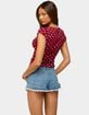 EDIKTED Mookie Square Neck Polka Dot Top image number 3
