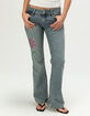 WEST OF MELROSE Womens Rhinestone Bootcut Jeans image number 3