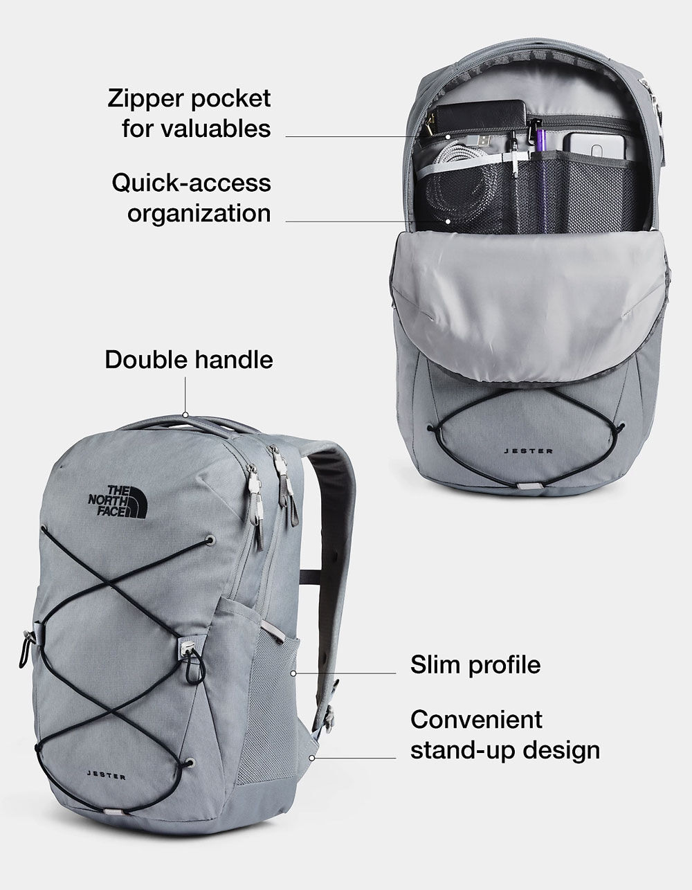 THE NORTH FACE Jester Backpack - BLACK - ONE SIZE | Tillys