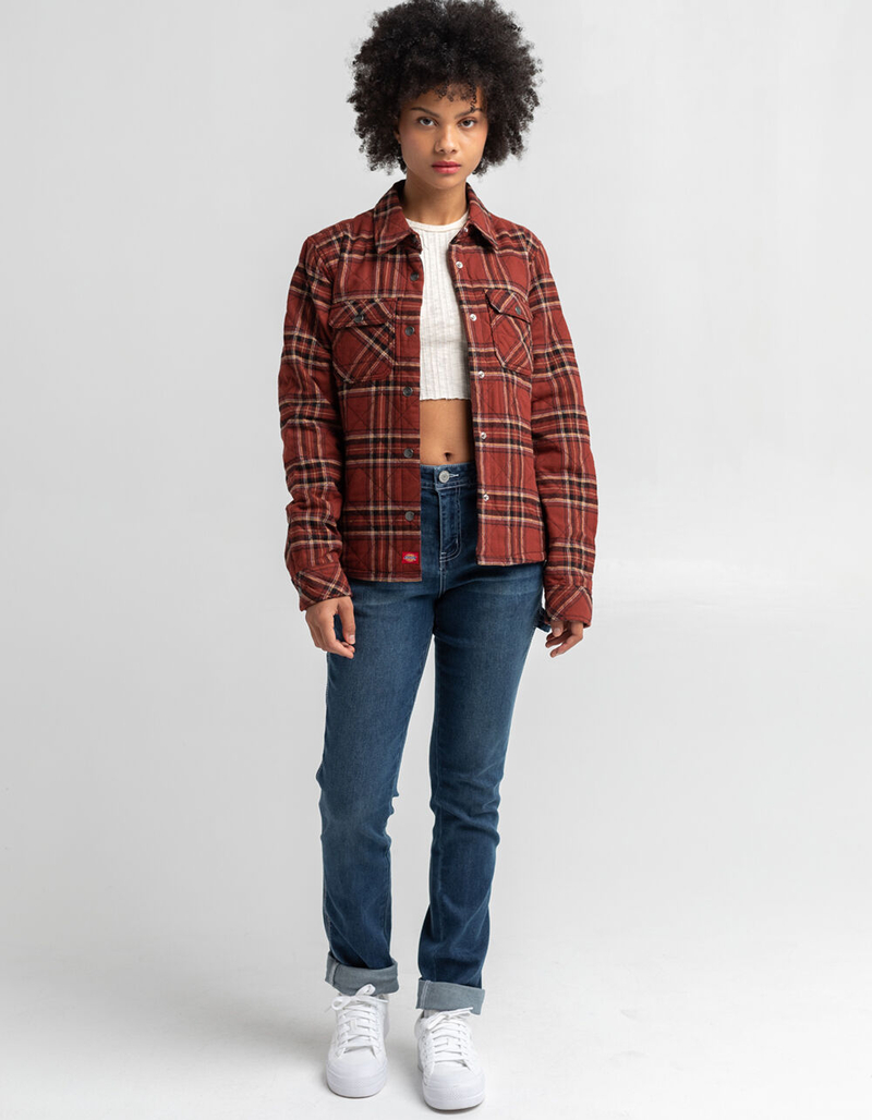 DICKIES Womens Quilted Flannel Jacket image number 3