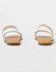 BAMBOO Double Strap White Womens Sandals image number 6
