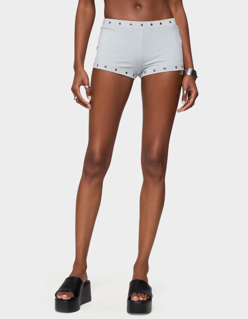 EDIKTED Neriah Grommet Micro Shorts image number 0