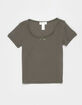 FULL TILT Essentials Girls Bow Trim Tee image number 1