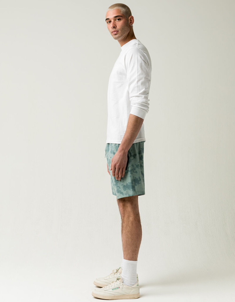 RSQ Tie Dye Mens Slate Sweat Shorts image number 2