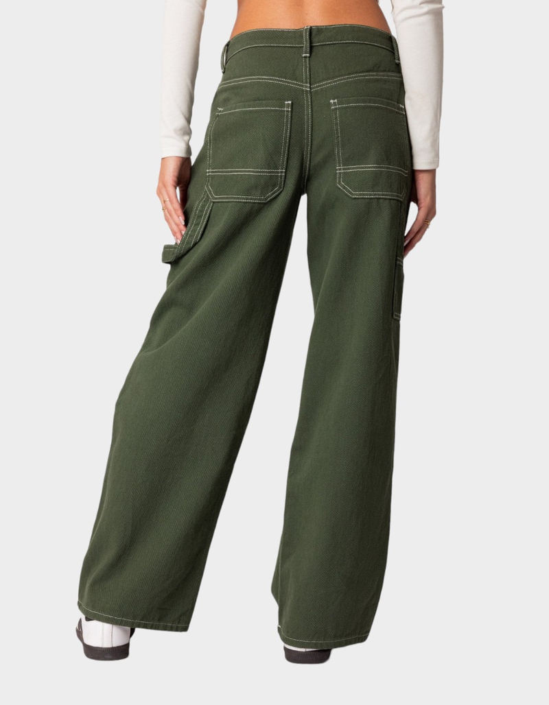 coziest of all washed french terry pullover | dk green