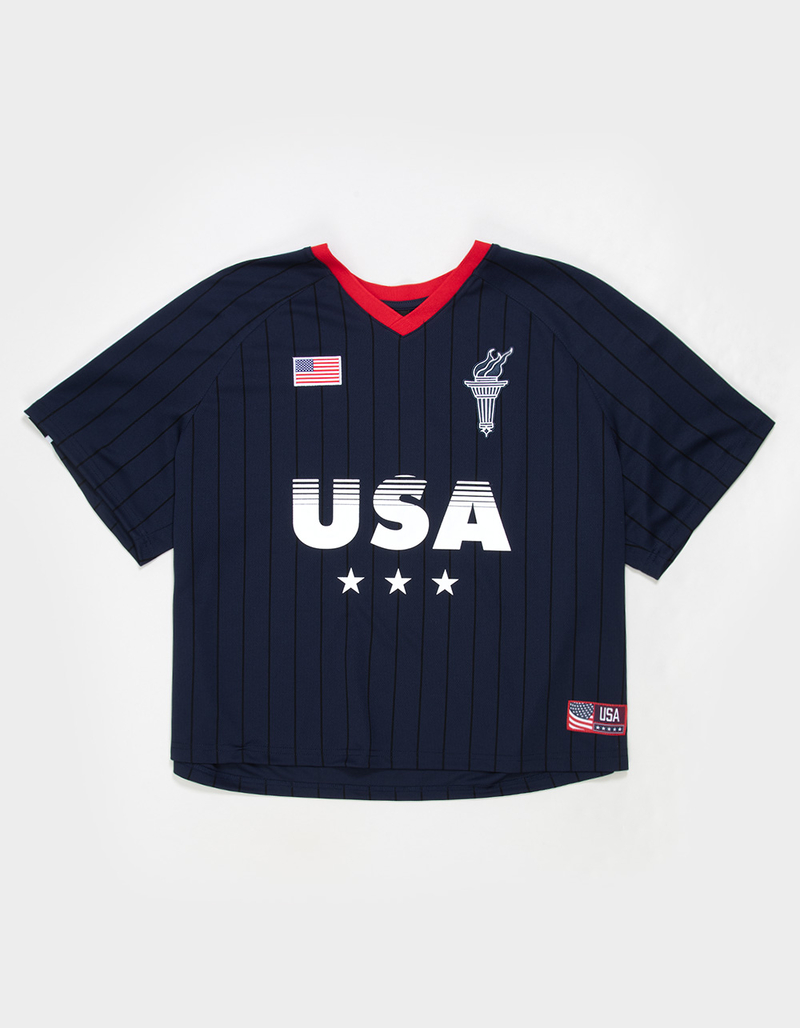 RSQ Mens USA Baggy Crop Soccer Jersey image number 0