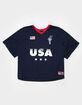 RSQ Mens USA Baggy Crop Soccer Jersey image number 1