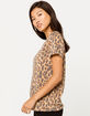 FULL TILT Leopard Womens Boyfriend Tee image number 2