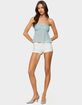 EDIKTED Beadie Sheer Chiffon Strapless Top image number 4