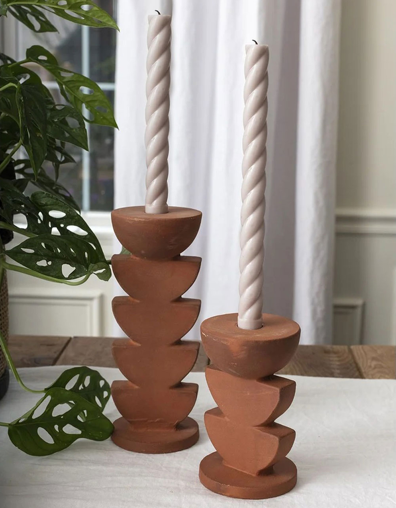 Caldwell Terracotta Candleholder - Large image number 1