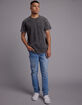 RSQ Mens Relaxed Taper Medium Tint Denim Jeans image number 2