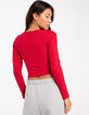 BOZZOLO Notch Womens Long Sleeve Tee image number 4