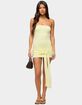 EDIKTED Sonie Tie Waist Strapless Mini Dress image number 5