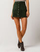 SKY AND SPARROW Button Up Corduroy Mini Skirt image number 4