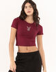 PLAYBOY Rhinestone Womens Crop Tee image number 1