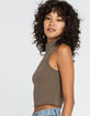 BOZZOLO Mock Neck Womens Olive Tank image number 2