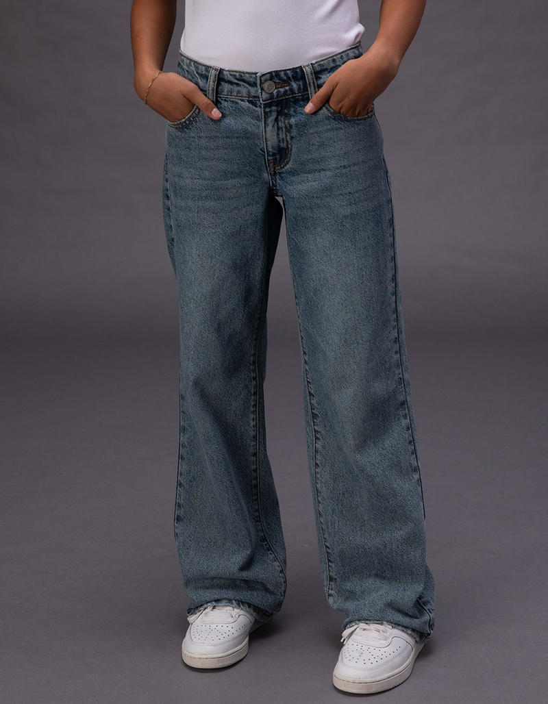 RSQ Girls Low Rise Wide Leg Jeans image number 1