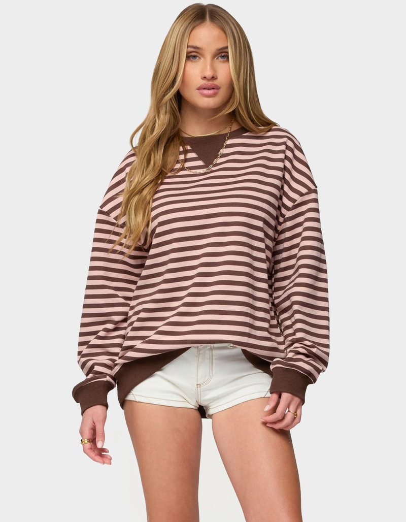 EDIKTED Onda Striped Sweatshirt image number 0